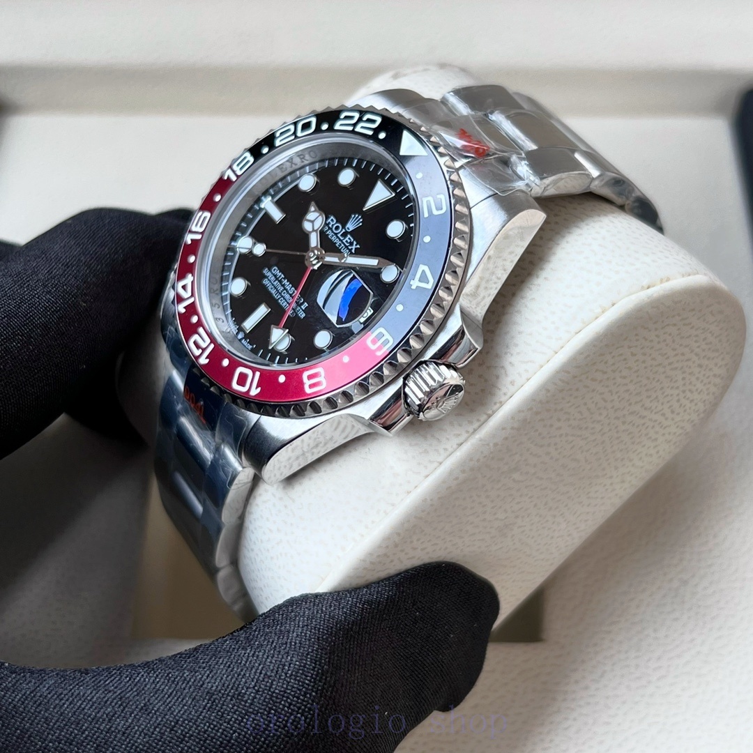 #1 Custom Build - Rolex Master II Black Dial + Red Coke Bezel Thumbnail 1