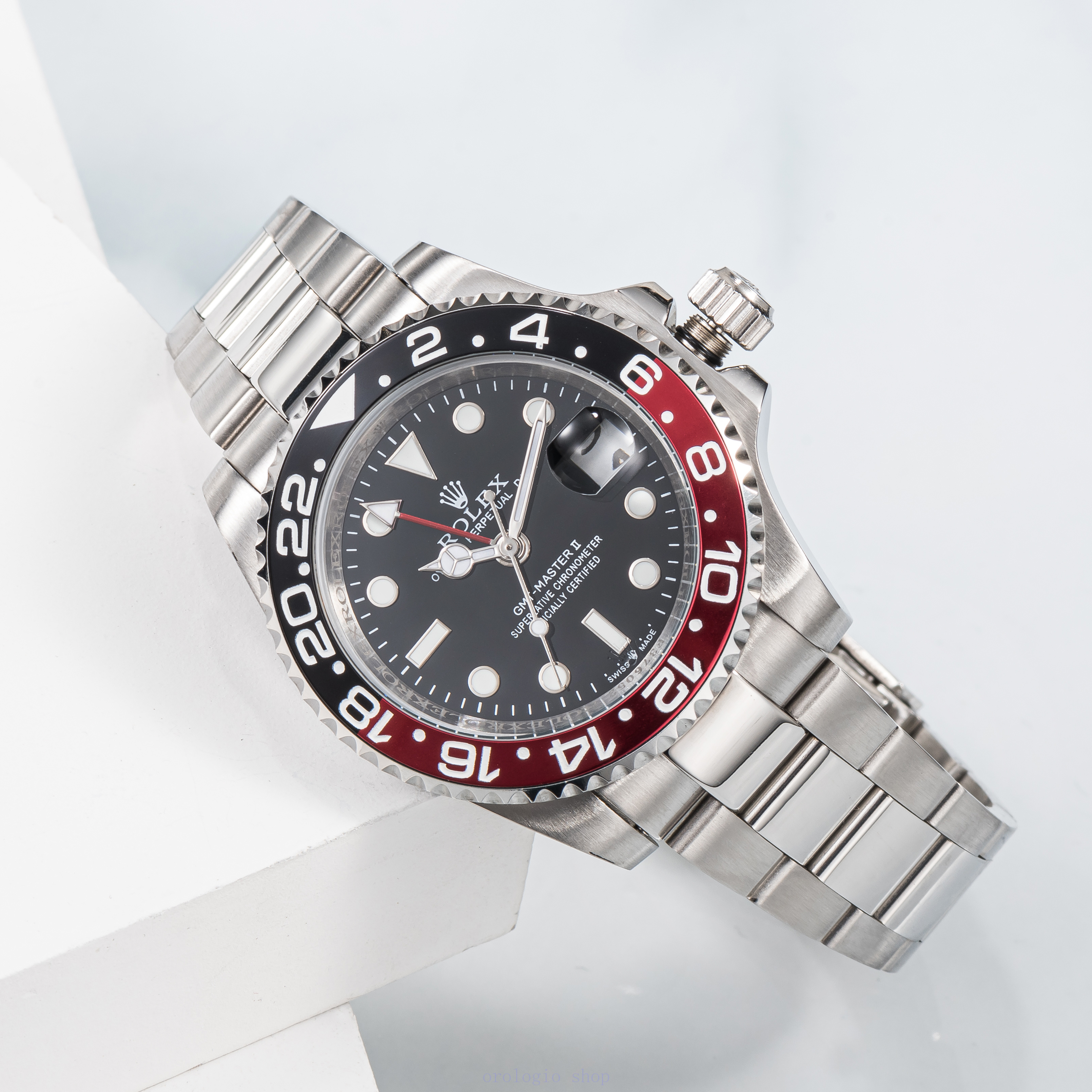 #1 Custom Build - Rolex Master II Black Dial + Red Coke Bezel