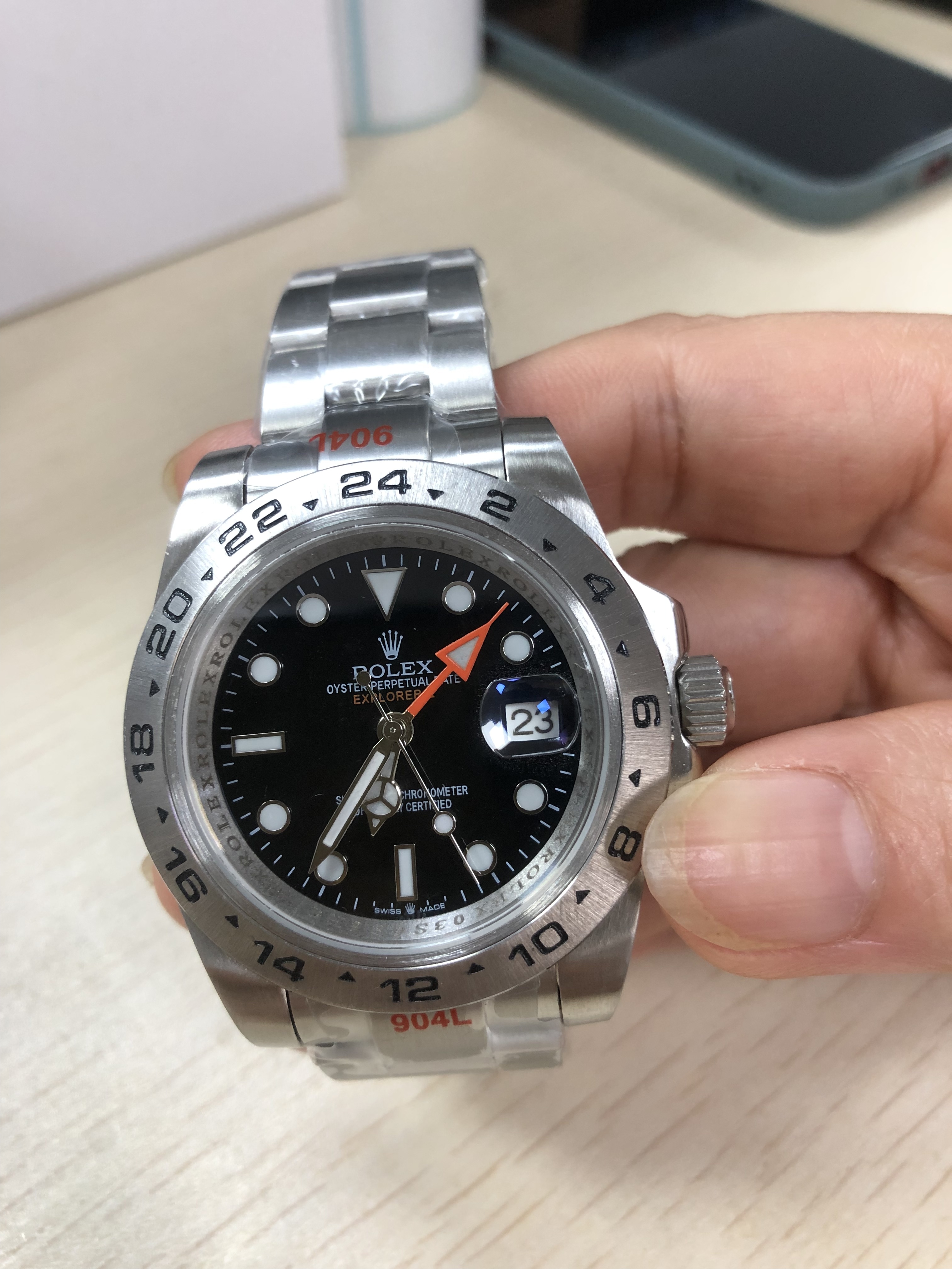 #4 Custom Build - Rolex Explorer II Steel - 42 Black Dial